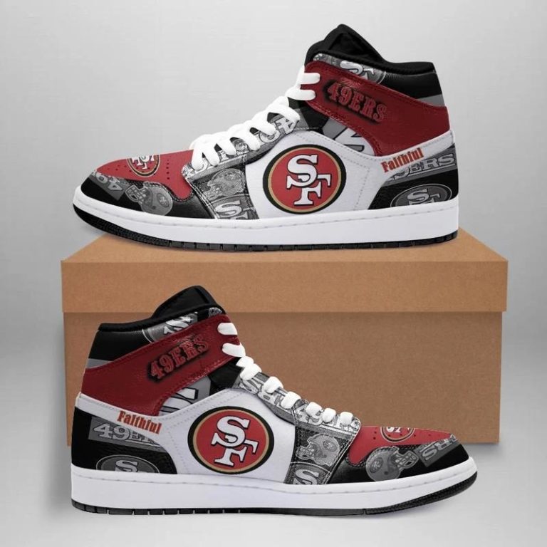San Francisco 49ers Football Air Jordan 1 High Sneaker