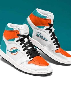 Miami Dolphins Football Air Jordan 1 High Sneaker Miami Dolphins Football Air Jordan 1 High Sneaker