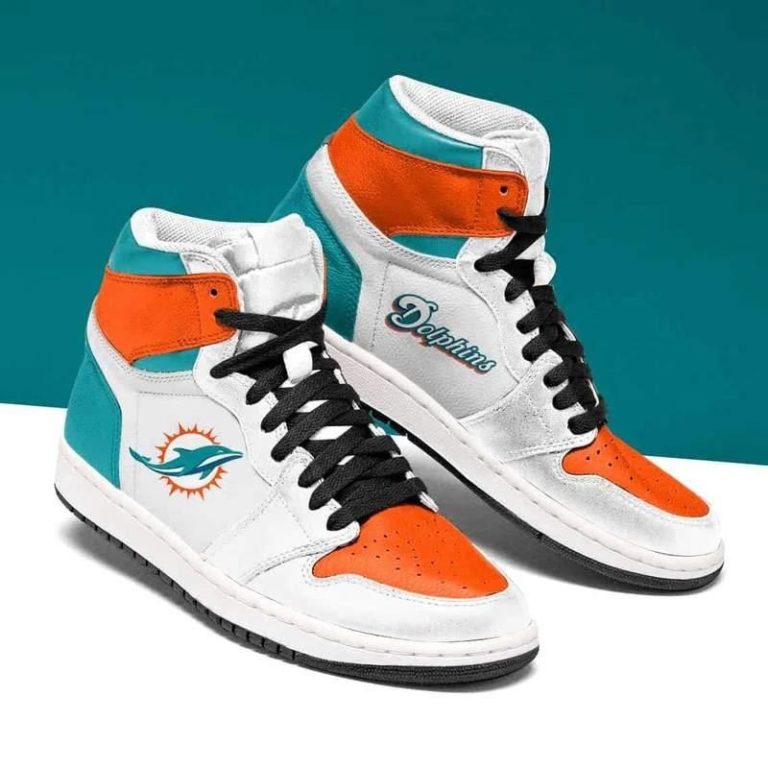 Miami Dolphins Football Air Jordan 1 High Sneaker