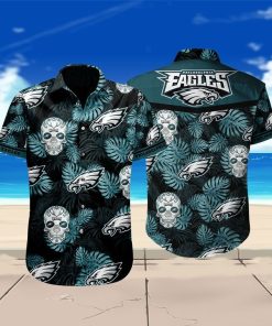Philadelphia Eagles Skull Football Hawaiian Shirt