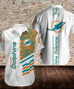 Miami Dolphins Football Button-up T-Shirt Miami Dolphins Football Button-up T-Shirt