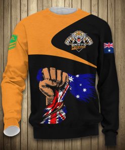 Wests Tigers All Over Print Hoodie, T Shirt