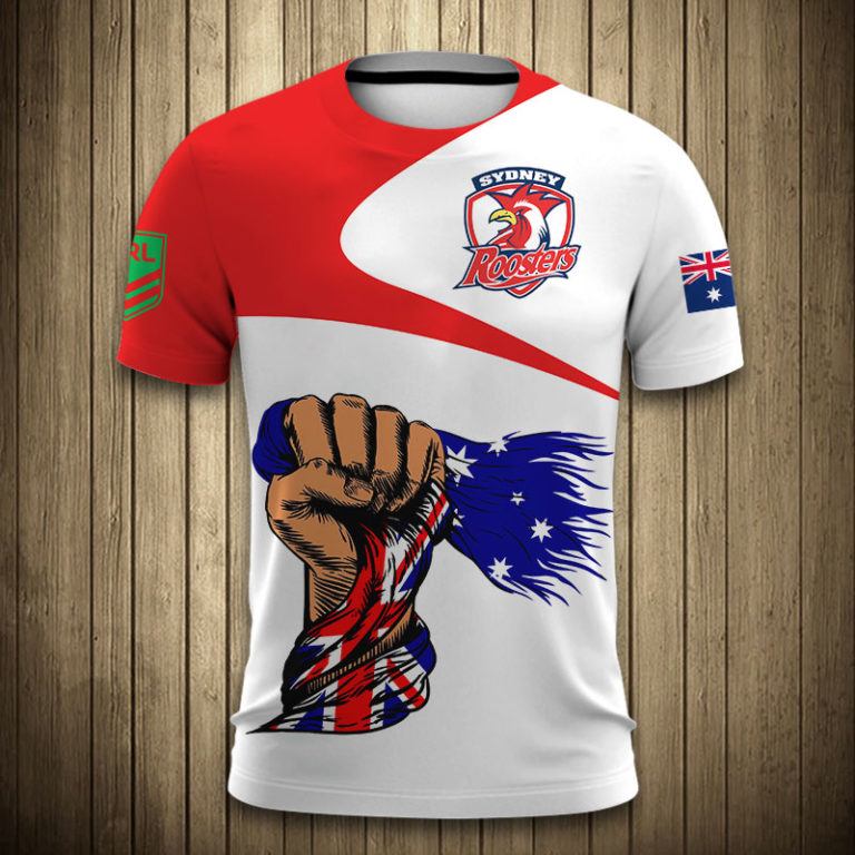 Sydney Roosters All Over Print Hoodie, T Shirt