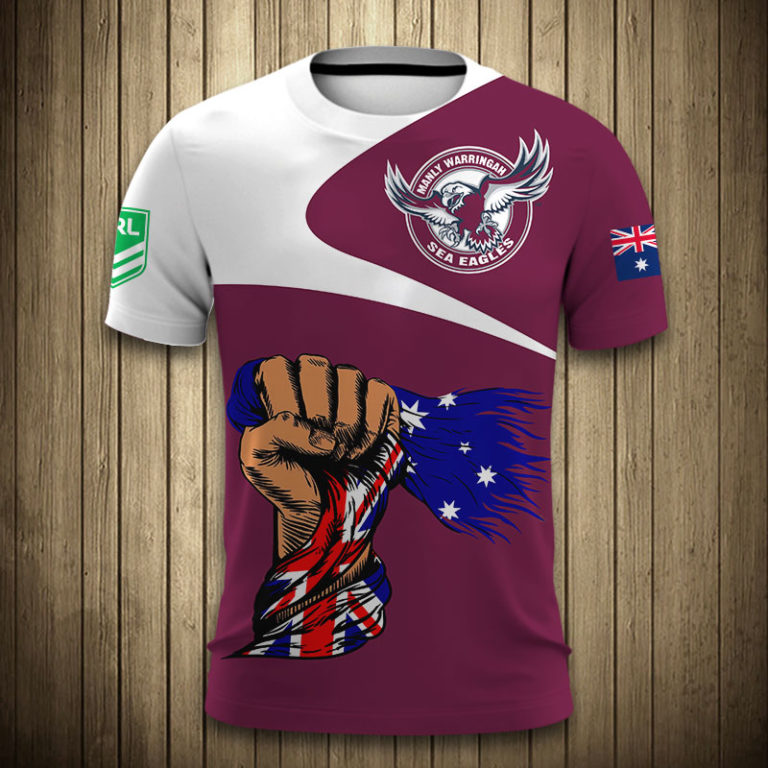 Manly Warringah Sea Eagles All Over Print Hoodie, T Shirt