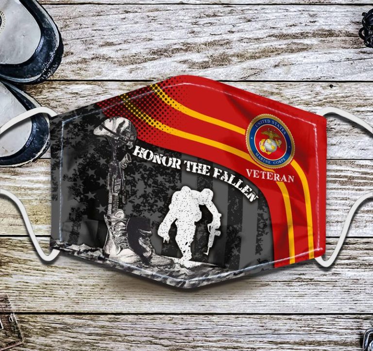 US Marine Corps Veteran Honor The Fallen Face Mask