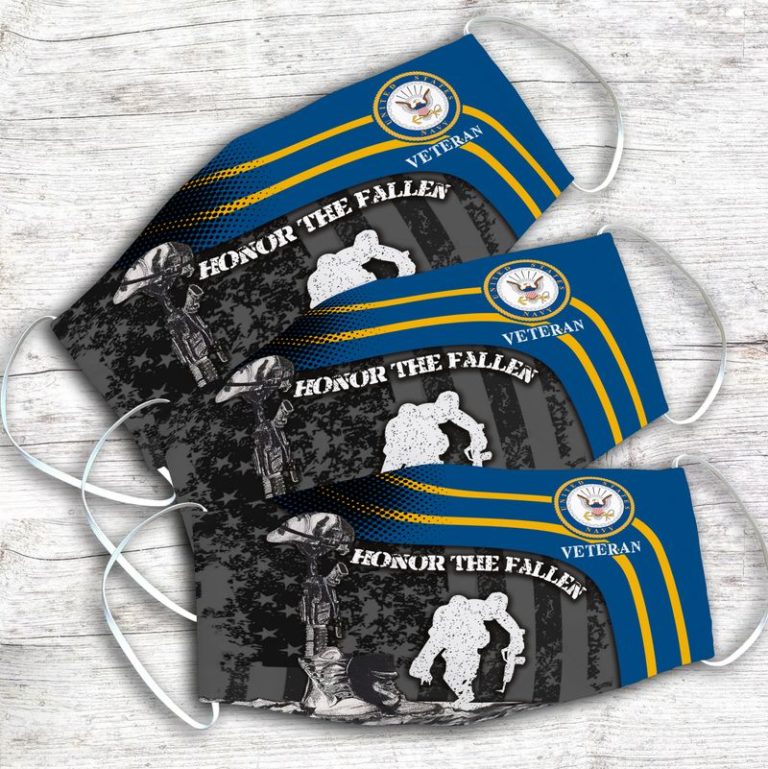 U.s Navy Veteran Honor The Fallen Face Mask