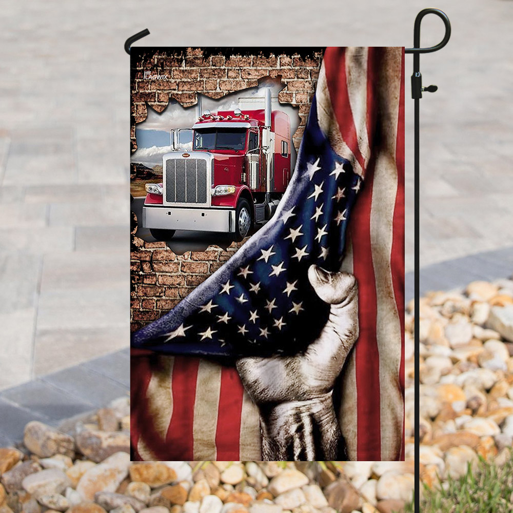 Truck Driver American Flag House Flag Garden Flag RobinPlaceFabrics