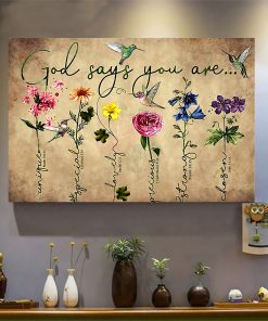 God Says Your Are Unique Special Lovely Strong Poster & Canvas