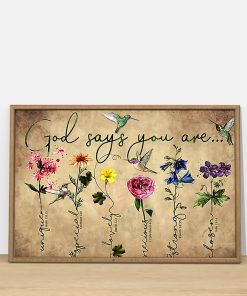 God Says Your Are Unique Special Lovely Strong Poster & Canvas God Says Your Are Unique Special Lovely Strong Poster & Canvas
