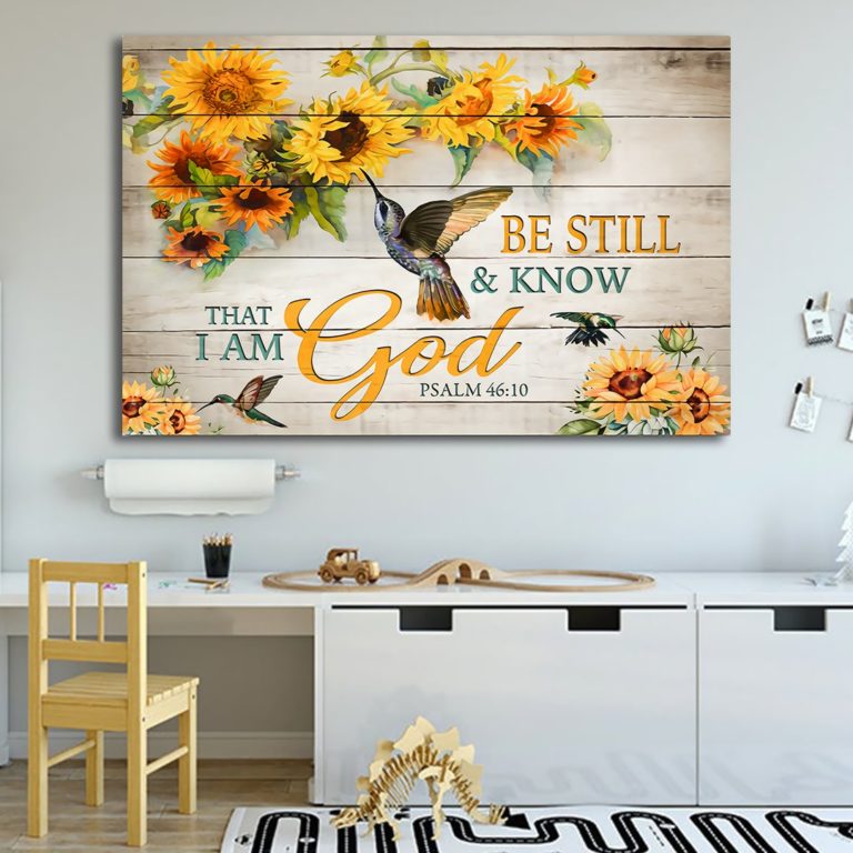 Hummingbird – Be Still And Know That I Am God Poster & Canvas