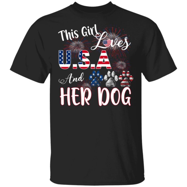 This girl loves USA and her dog Independence Day