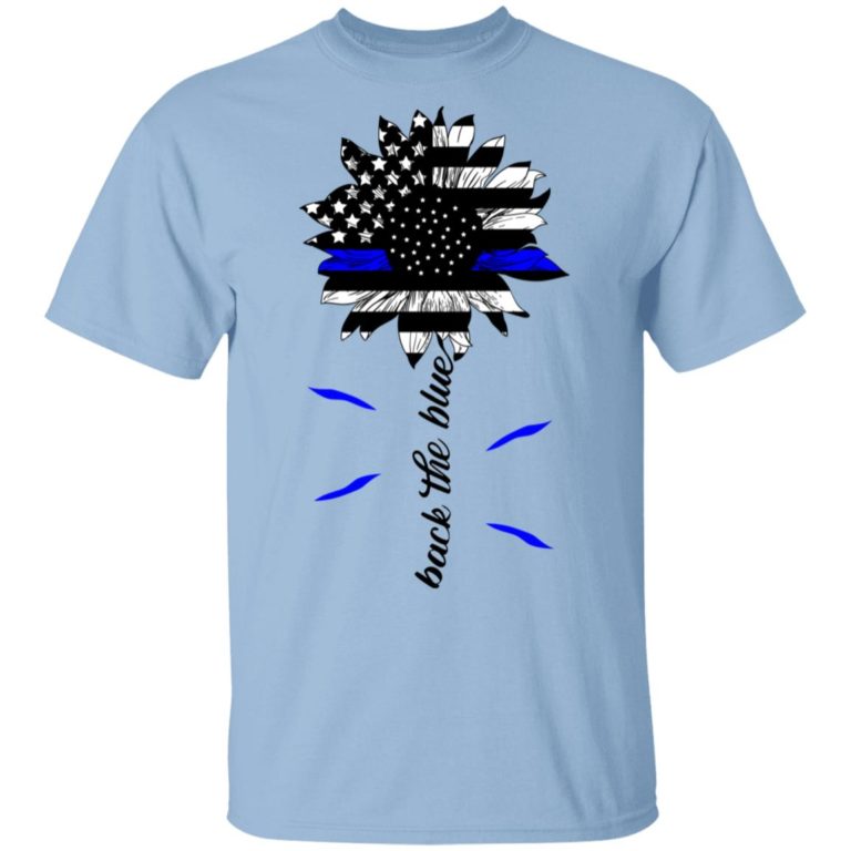 Sunflower American Flag Back The Blue