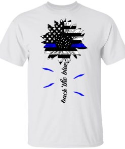 Sunflower American Flag Back The Blue