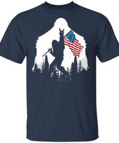 Bigfoot Rock And Roll Silhouette American Flag Bigfoot Rock And Roll Silhouette American Flag
