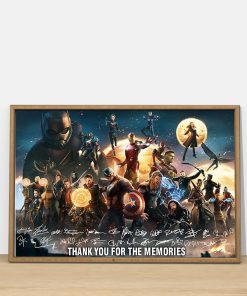 All Marvel Heroes Avengers Signature Poster Canvas