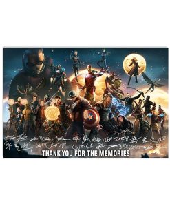 All Marvel Heroes Avengers Signature Poster Canvas