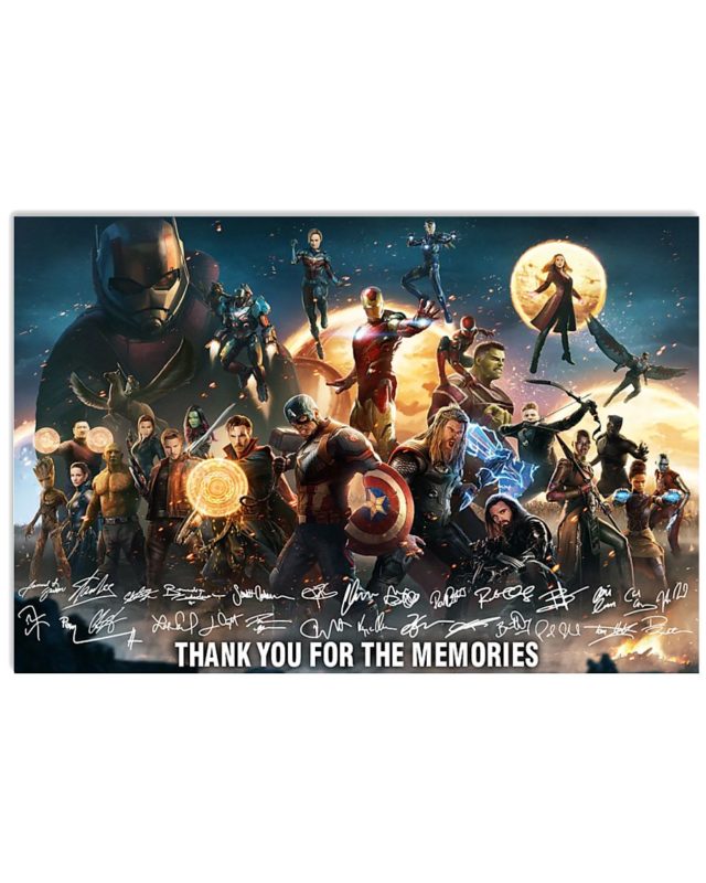 All Marvel Heroes Avengers Signature Poster & Canvas
