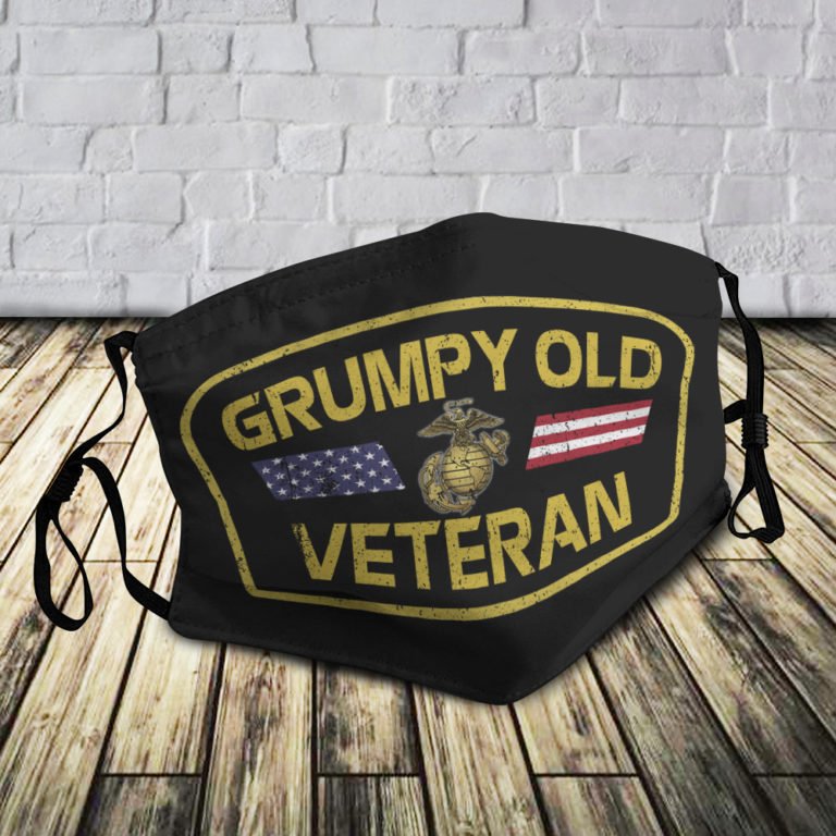 Grumpy Old Veteran Face Mask 3TT