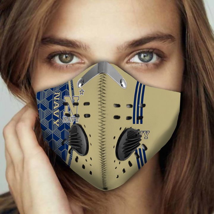 Navy Midshipmen Football N95 Filter Face Mask - RobinPlaceFabrics