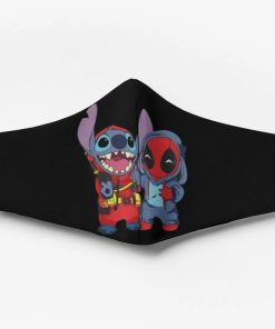 Cute Baby Stitch And Baby Deadpool Face Mask