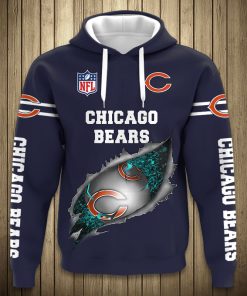 Chicago Bears Football All Over Print Hoodie