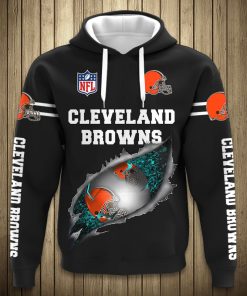 Cleveland Browns Football All Over Print Hoodie