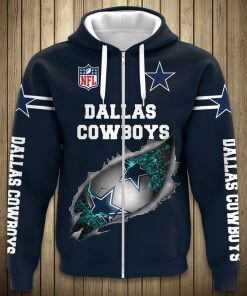 Dallas Cowboys Football All Over Print Zip Hoodie