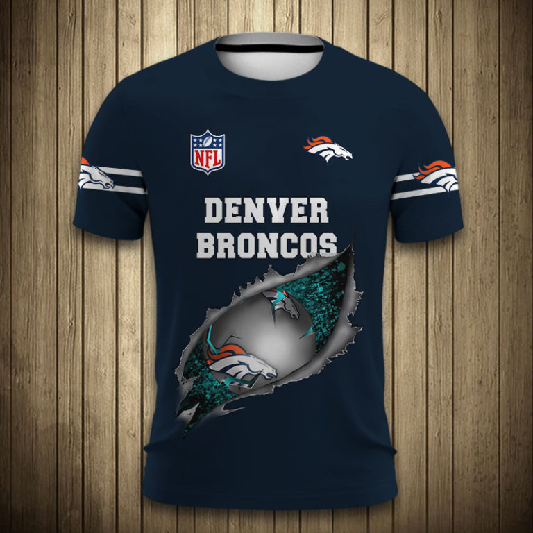Denver Broncos Football All Over Print Hoodie, T shirt
