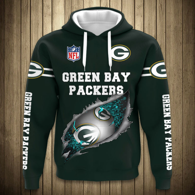Green Bay Packers​​​​​​​ Football All Over Print Hoodie, T Shirt, Legging