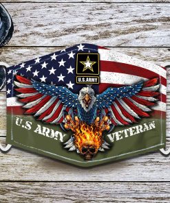 Bald Eagle US Army Veteran Face Mask