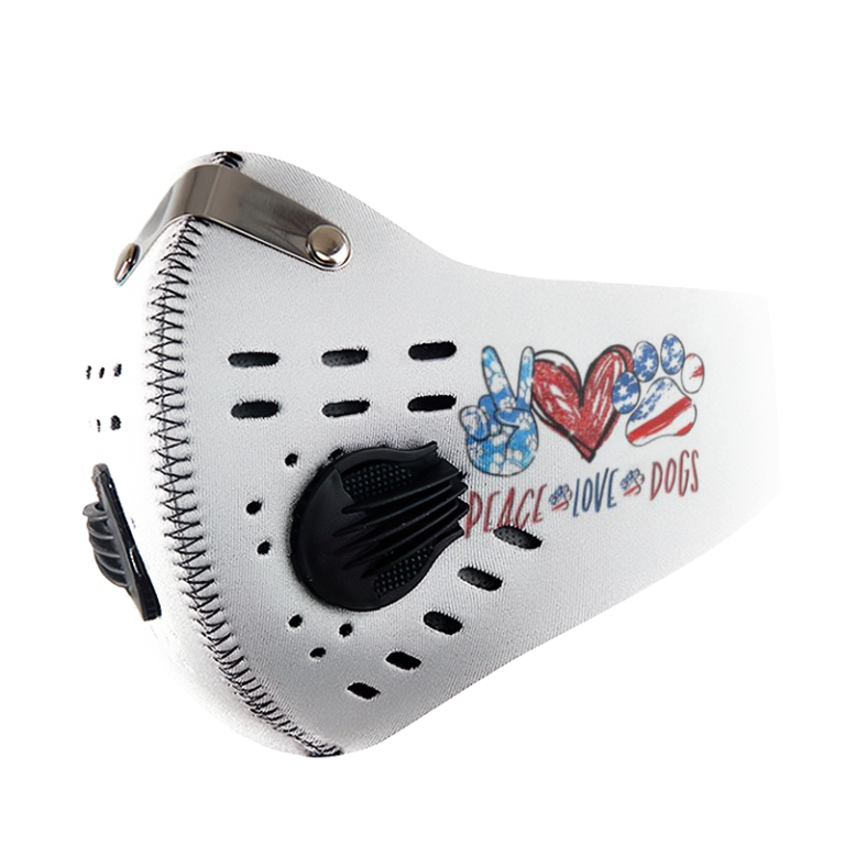 Peace Love Dog N95 Filter Face Mask