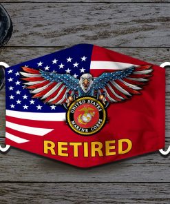 Bald Eagle U.S. Marine Corps Retired Face Mask Bald Eagle U.S. Marine Corps Retired Face Mask