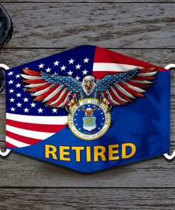 Bald Eagle US Air Force Retired Face Mask Bald Eagle US Air Force Retired Face Mask