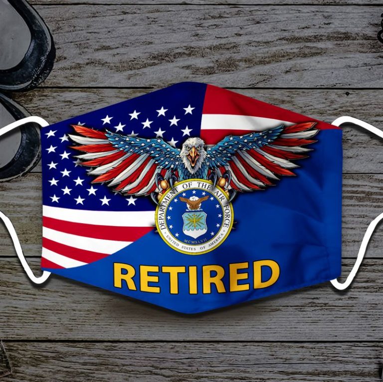 Bald Eagle US Air Force Retired Face Mask