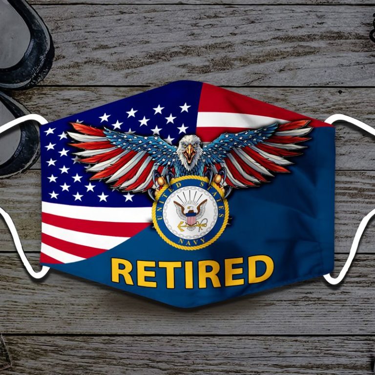 Bald Eagle US Navy Retired Face Mask