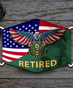 Bald Eagle US Army Retired Face Mask