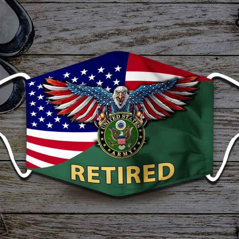 Bald Eagle US Army Retired Face Mask