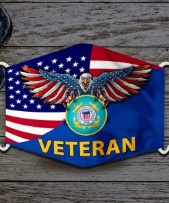 Bald Eagle US Coast Guard Veteran Face Mask