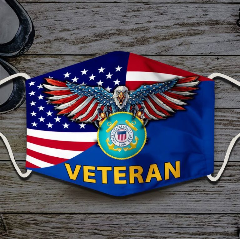 Bald Eagle US Coast Guard Veteran Face Mask