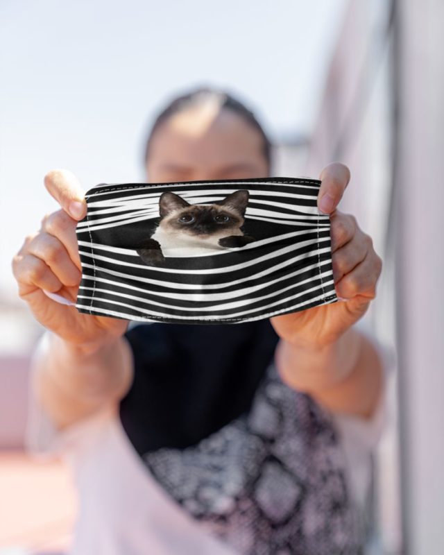 Balinese Cat Stripes Face Mask