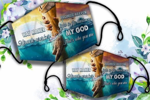 Way Maker Miracle Worker Promise Keeper Face Mask