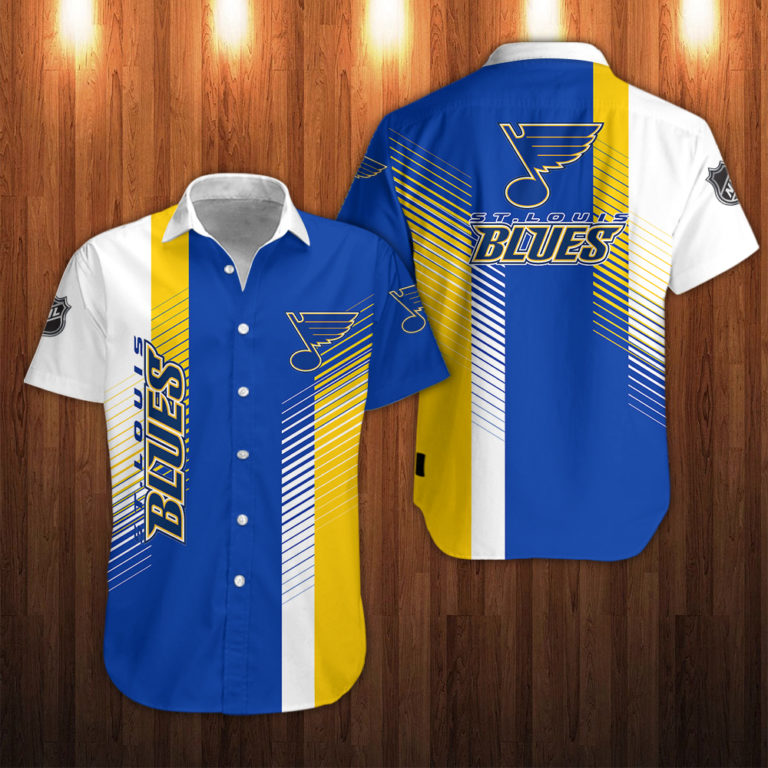 St. Louis Blues Hockey Button Up T-Shirt