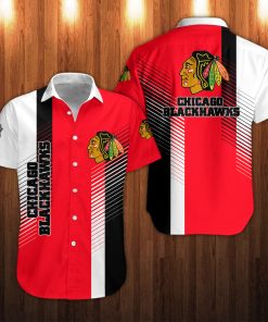 Chicago Blackhawks Hockey Button Up T-Shirt Chicago Blackhawks Hockey Button Up T-Shirt