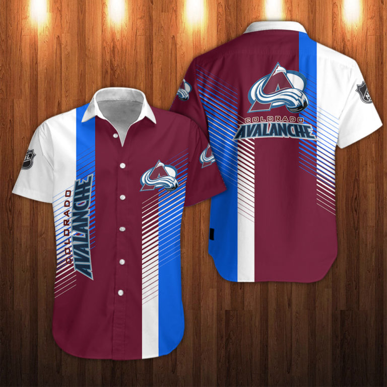 Colorado Avalanche Hockey Button Up T-Shirt