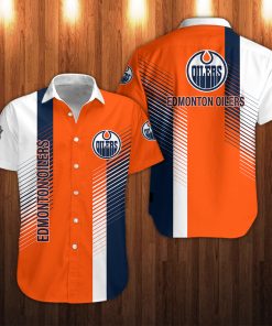 Edmonton Oilers Hockey Button Up T-Shirt