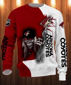 Arizona Coyotes Hockey Skull All Over Print Hoodie, T Shirt