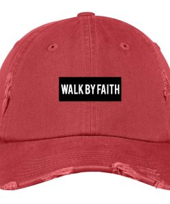 Walk By Faith Distressed Dad Cap | Hat