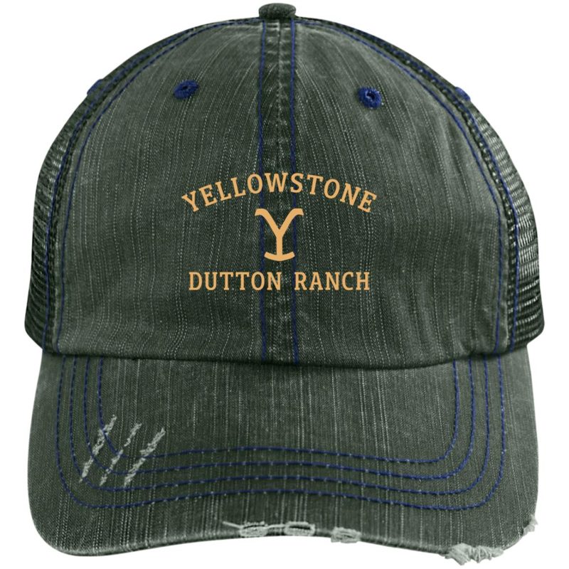 Yellowstone Dutton Ranch Distressed Cap | Hat - RobinPlaceFabrics