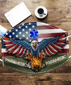 Bald Eagle Skull Paramedics PM2.5 Filter Face Mask