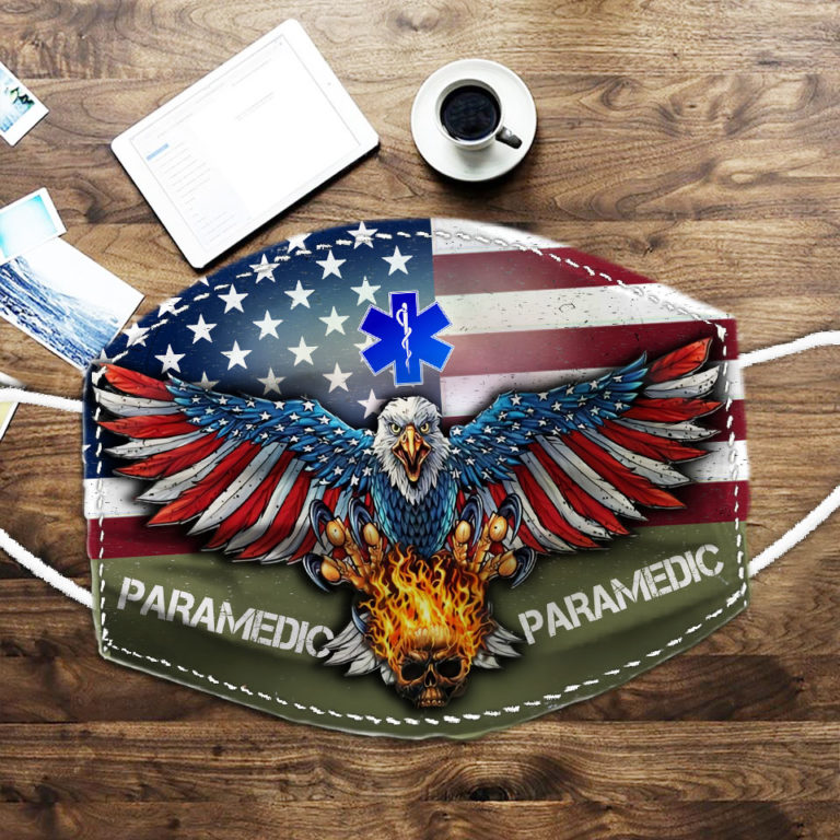 Bald Eagle Skull Paramedics PM2.5 Filter Face Mask